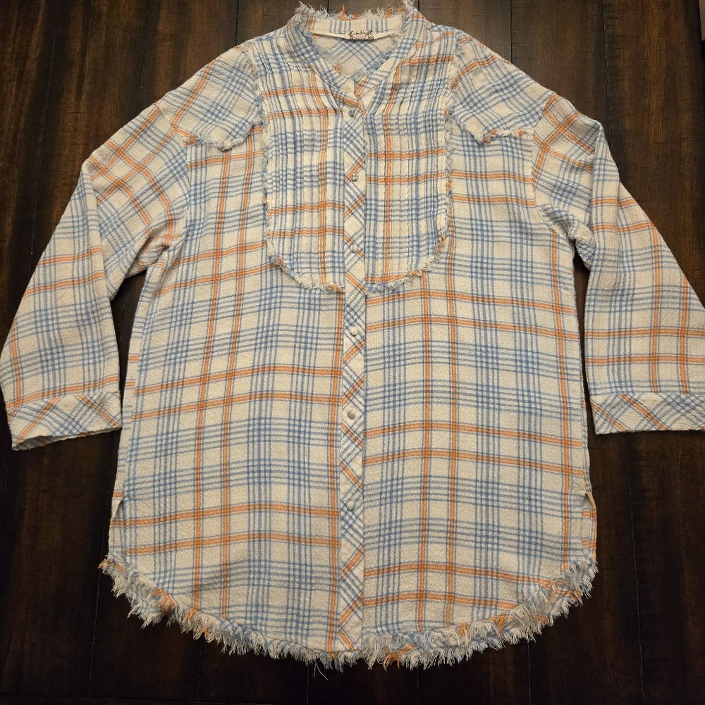 Intimately Free People Oversized Pajama Shirt